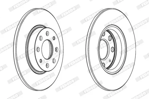 Brake Disc FERODO DDF1784C)
