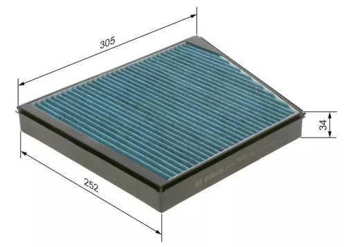 Filter, cabinelucht BOSCH 0 986 628 549)