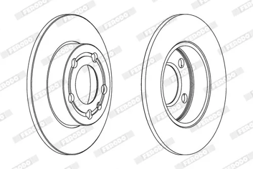Brake Disc FERODO DDF1233C)