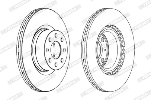 Brake Disc FERODO DDF1298C)