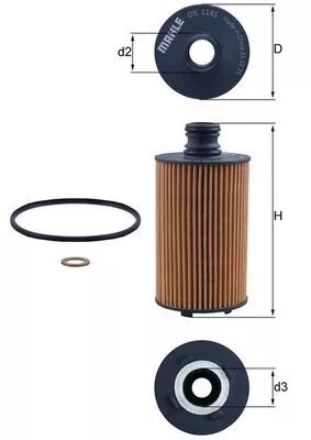 Oliefilter KNECHT OX 1141D)