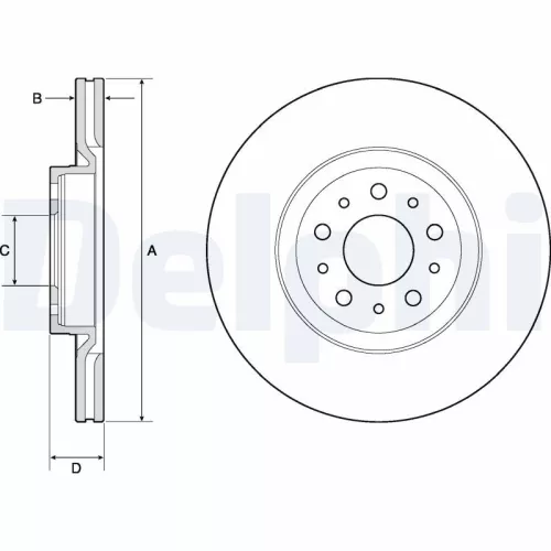 Brake Disc DELPHI BG4797C)