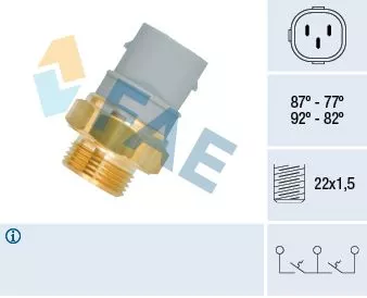Temperature Switch, radiator fan FAE 38160)
