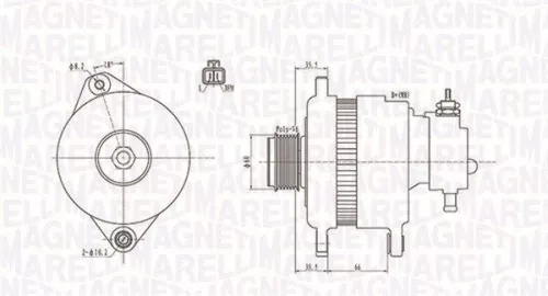 Alternator MAGNETI MARELLI 063731900010)