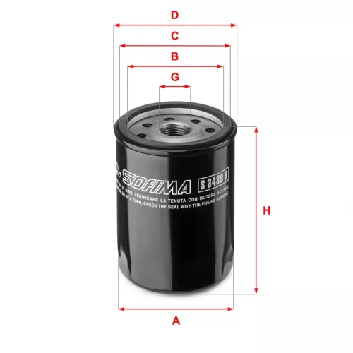 Oil Filter SOFIMA S 3430 R)