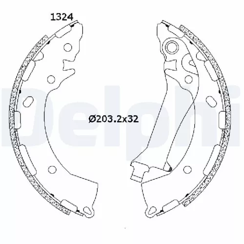 Remblokkenset DELPHI LS2200)