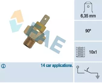 Temperatuurschakelaar, koelvloeistofwaarschuwingslampje FAE 35345)