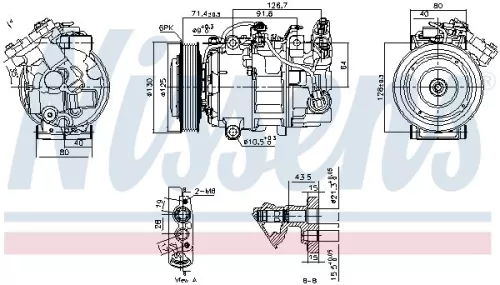 Compressor, airconditioning NISSENS 890763)