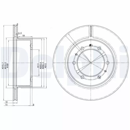 Remschijf DELPHI BG3117)