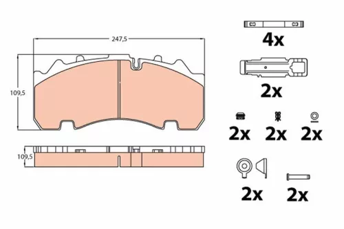 Brake Pad Set, disc brake TRW GDB5091)