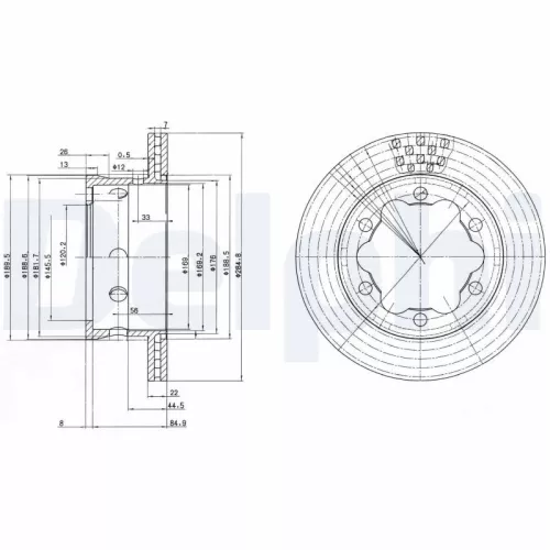 Brake Disc DELPHI BG3399)