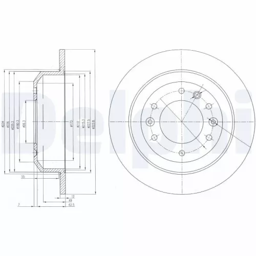 Remschijf DELPHI BG4138)