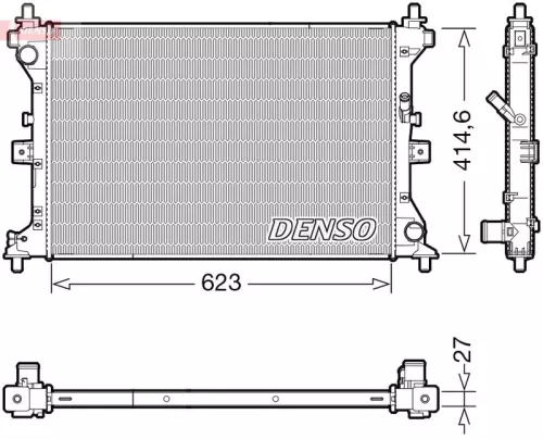 Radiator, motorkoeling DENSO DRM47039)