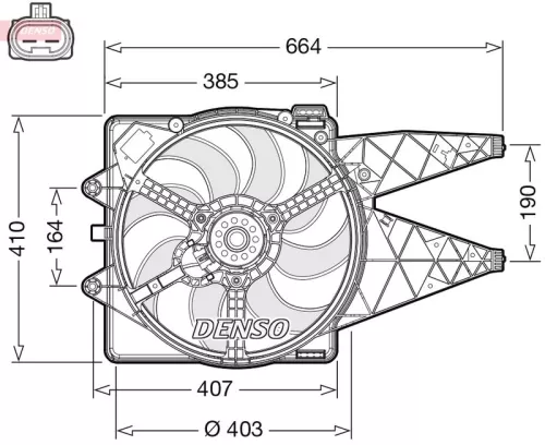 Ventilator, motorkoeling DENSO DER09309)