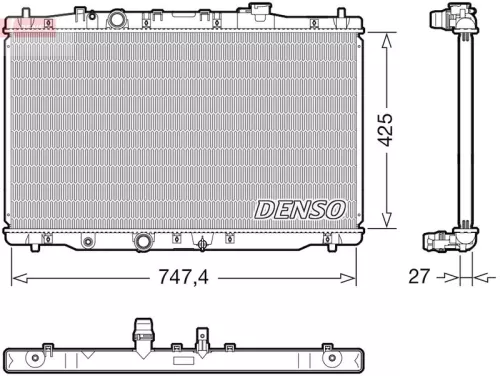 Radiator, motorkoeling DENSO DRM40054)