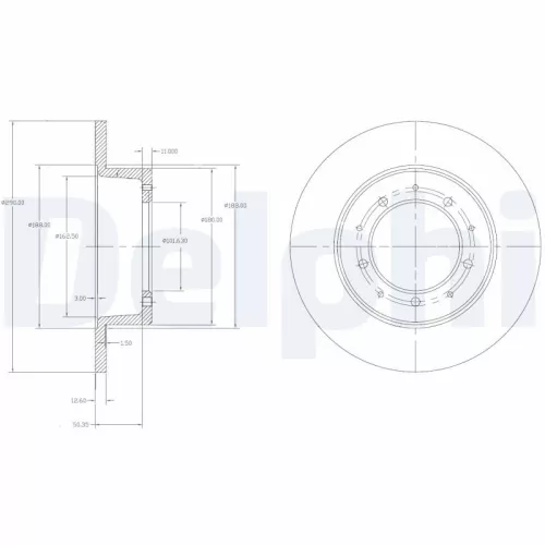 Remschijf DELPHI BG2799)