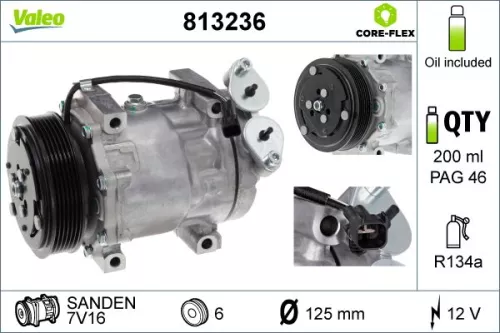 Compressor, air conditioning VALEO 813236)