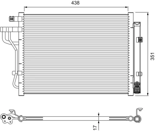 Condensor, airconditioning VALEO 814399)