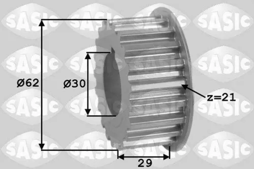 Sprocket, crankshaft SASIC 1600001)