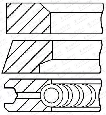 Zuigerveerenset GOETZE ENGINE 08-445100-00)