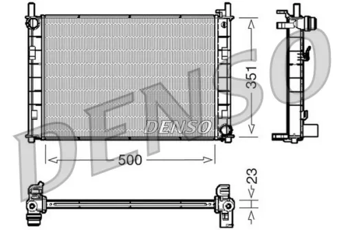 Radiator, engine cooling DENSO DRM10045)