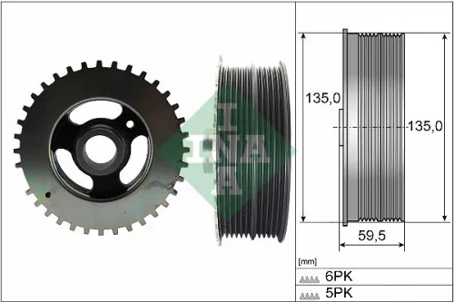 Riempoelie, krukas Schaeffler INA 544 0152 10)