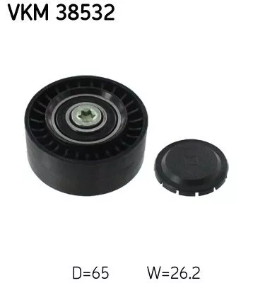 Ombuigings-/geleidingspoelie, V-geribbelde riem SKF VKM 38532)