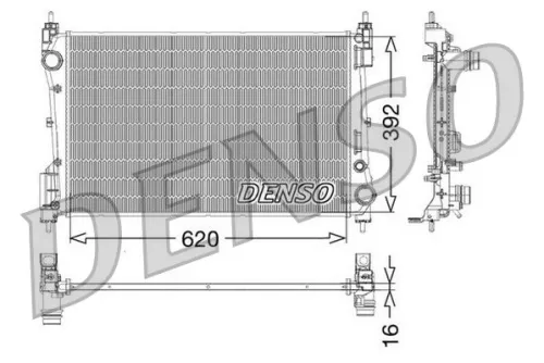Radiator, engine cooling DENSO DRM09114)
