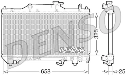 Radiator, motorkoeling DENSO DRM50067)