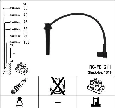 Ignition Cable Kit NGK 1644)