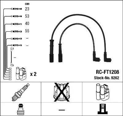 Ontstekingskabelset NGK 9262)