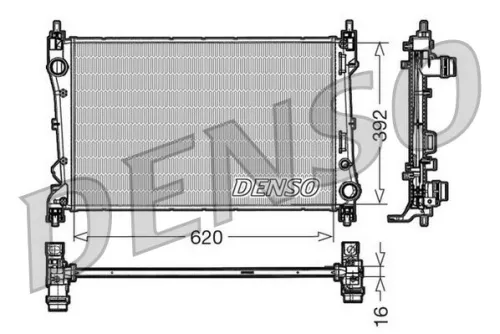 Radiator, engine cooling DENSO DRM09113)