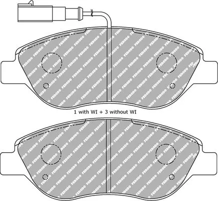 Remblokkenset, schijfrem FERODO RACING FDS1468)