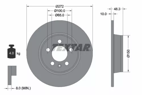 Brake Disc TEXTAR 92292003)