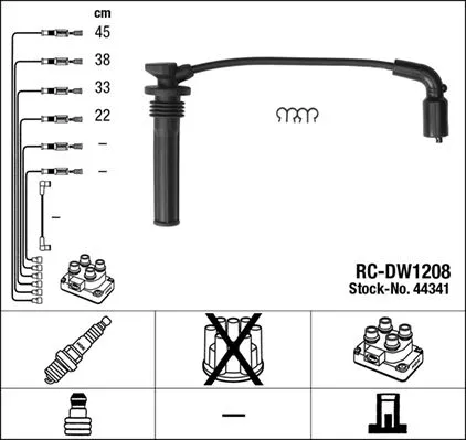 Ontstekingskabelset NGK 44341)