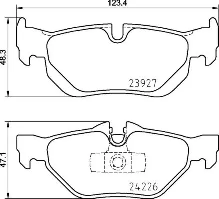 Brake Pad Set, disc brake BREMBO P 06 105)