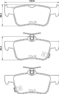 Brake Pad Set, disc brake BREMBO P 28 089)