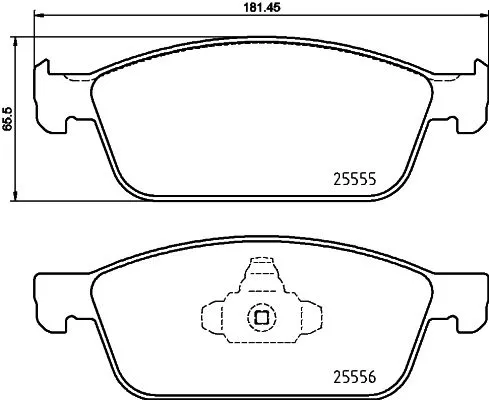 Brake Pad Set, disc brake BREMBO P 24 199)