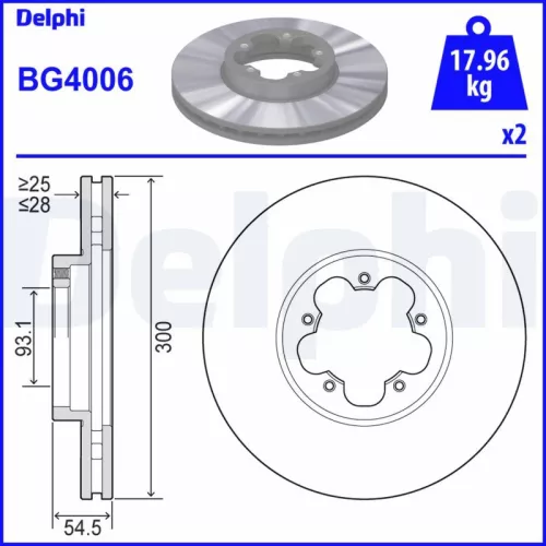 Brake Disc DELPHI BG4006)