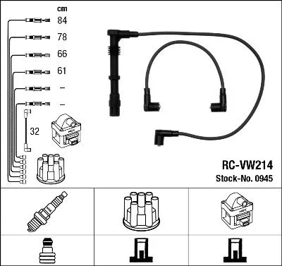 BOUGIEKABELSET NGK 0945)