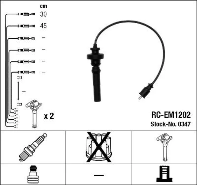 Ignition Cable Kit NGK 0347)