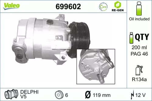 Compressor, air conditioning VALEO 699602)