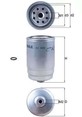 Brandstoffilter KNECHT KC 605D)