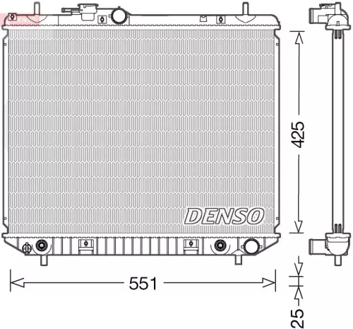 Radiator, motorkoeling DENSO DRM35005)