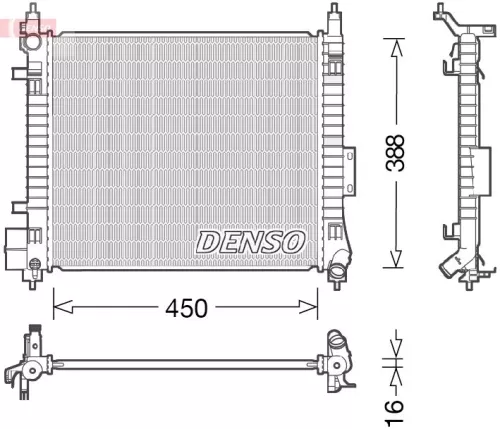 Radiator, motorkoeling DENSO DRM46054)