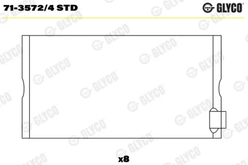Drijfstanglager GLYCO 71-3572/4 STD)