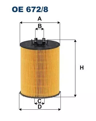 Oliefilter FILTRON OE 672/8)