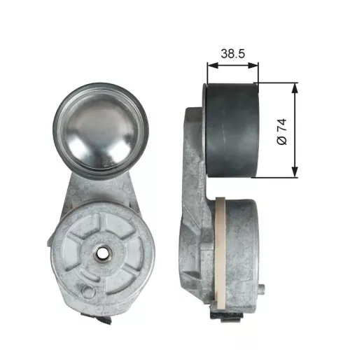 Riemspanner, V-geribbelde riem GATES T38713)