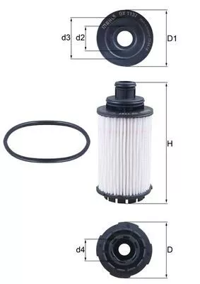 Oliefilter KNECHT OX 1137D)