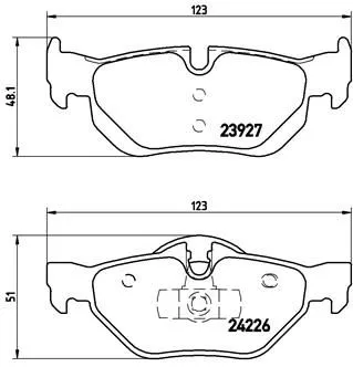 Brake Pad Set, disc brake BREMBO P 06 038X)